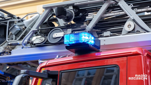 Pożar domu w Morzyczynie. Ogień po godzinie 7 pojawił się na dachu budynku.