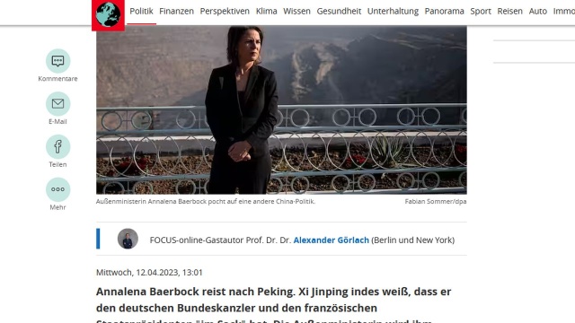 Media zza Odry komentują wizytę niemieckiej minister spraw zagranicznych Annaleny Baerbock w Pekinie.