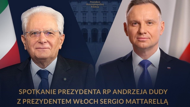 W Warszawie rozpoczęło się spotkanie prezydentów Polski i Włoch. Andrzej Duda i Sergio Mattarella mają rozmawiać m.in. o obronności, gospodarce i walce z nielegalną migracją.