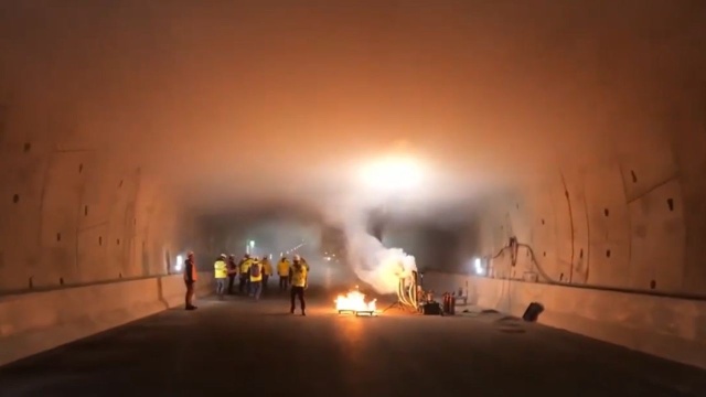 Pożar w tunelu pod Świną. To tylko testy