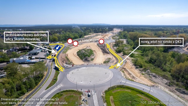 Zmiana organizacji ruchu na trasie S3 - informuje Generalna Dyrekcja Dróg Krajowych i Autostrad w Szczecinie.
