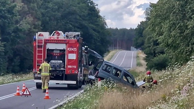 Jedna osoba jest poszkodowana w wypadku na DW nr 113.