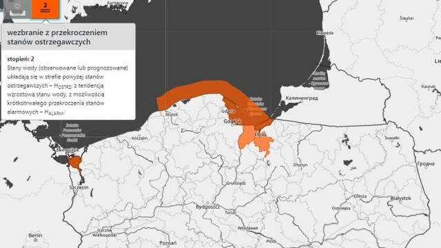 Instytut Meteorologii i Gospodarki Wodnej wydał ostrzeżenia hydrologiczne drugiego stopnia dla wschodniego Wybrzeża, Żuław, Zalewu Wiślanego i Zalewu Szczecińskiego.