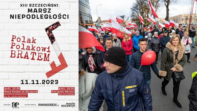 Polak Polakowi bratem - pod takim hasłem przejdzie 13. szczeciński Marsz Niepodległości.