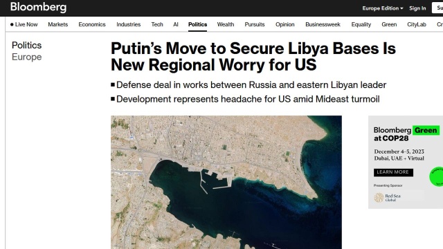 Rosja chce utworzyć bazę wojskową w Libii - poinformowała agencja Bloomberg. Niezależni analitycy wojskowi zwracają uwagę, że moskiewski reżim zyskałby możliwość elektronicznej obserwacji państw Unii Europejskiej.