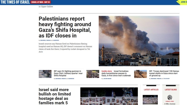 Gaza: trwają walki w rejonie szpitala Al-Szifa