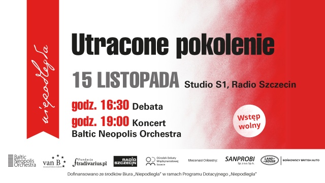 Debata o Utraconym pokoleniu w Studiu Koncertowym S1 im. Jana Szyrockiego w Radiu Szczecin.