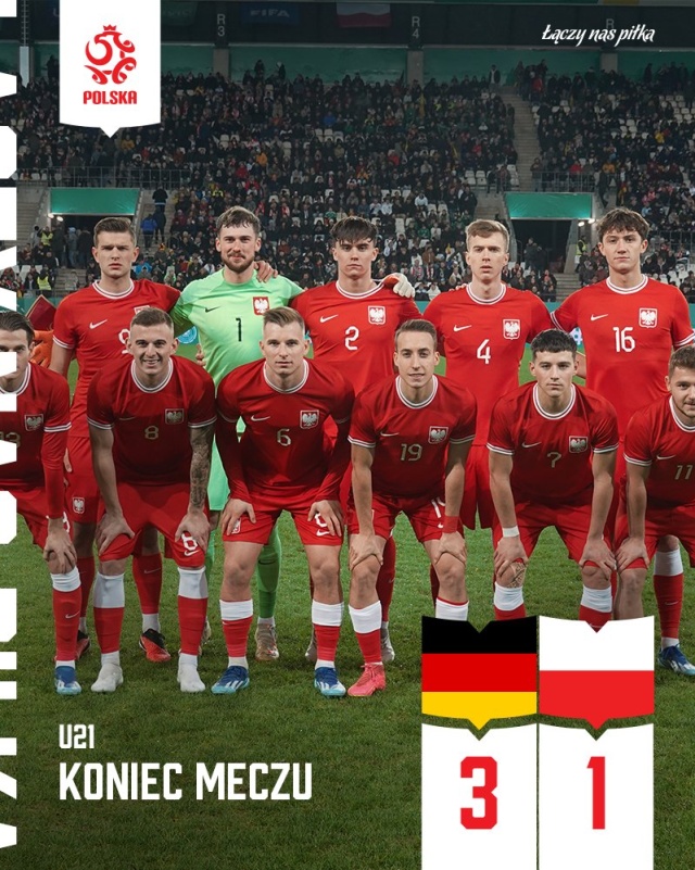 Pierwsze niepowodzenie piłkarskiej reprezentacji Polski w kwalifikacjach do mistrzostw Europy do lat 21. Drużyna trenera Adama Majewskiego przegrała w Essen z Niemcami 1:3.