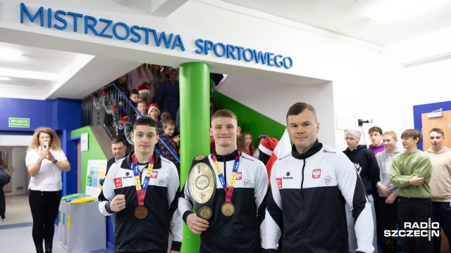 To było mistrzowskie powitanie medalistów Mistrzostw Świata w boksie kadetów w Centrum Mistrzostwa Sportowego w Szczecinie.