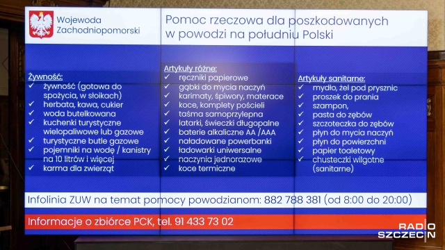 Fot. Robert Stachnik [Radio Szczecin] Wojewoda o sytuacji na Pomorzu Zachodnim: "Nie grozi nam nic poważnego" [WIDEO, ZDJĘCIA]