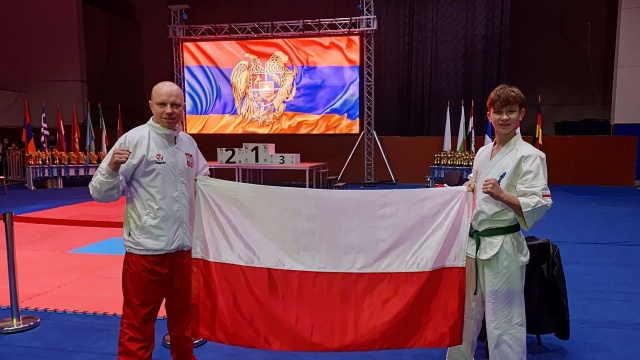 Fot. MUKS OYAMA Drawsko Pomorskie 14-latek z Łobza zdobył medal Mistrzostw Europy Karate [ZDJĘCIA]