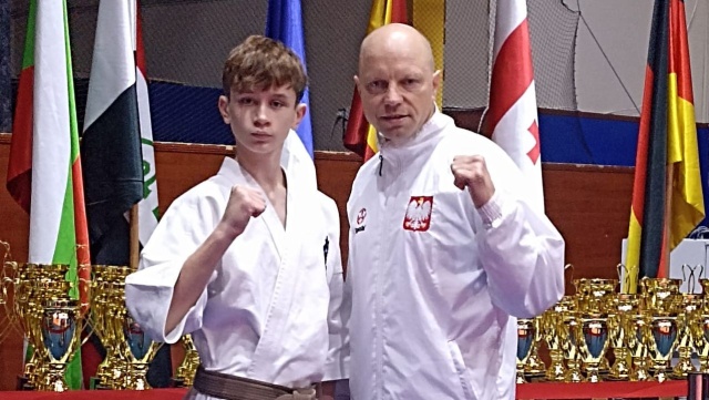 Fot. MUKS OYAMA Drawsko Pomorskie 14-latek z Łobza zdobył medal Mistrzostw Europy Karate [ZDJĘCIA]