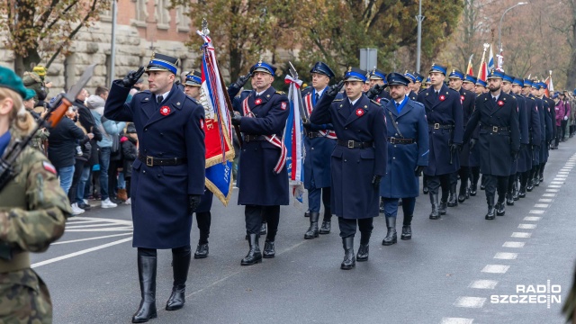 Fot. Robert Stachnik [Radio Szczecin] "Przez te 123 lata niepodległość pozostała w umysłach Polaków" [WIDEO, ZDJĘCIA]