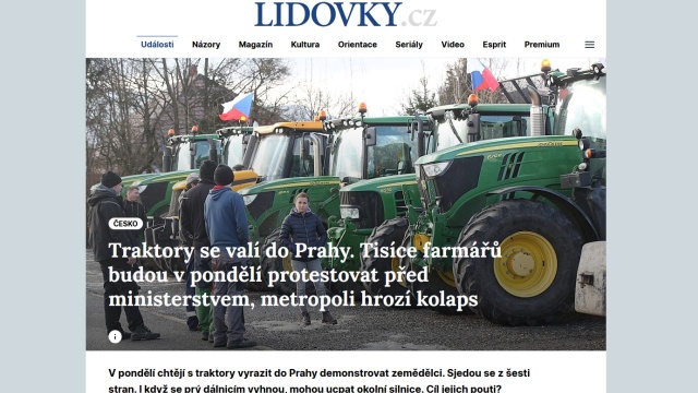 Czescy rolnicy będą w poniedziałek protestować w Pradze. Chcą zwrócić uwagę na trudną sytuację w branży i pokazać sprzeciw wobec unijnej polityki rolnej.