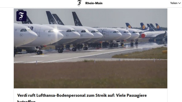 O godz. 4 rozpoczął się w Niemczech strajk na lotniskach. Protestuje personel naziemny Lufthansy.