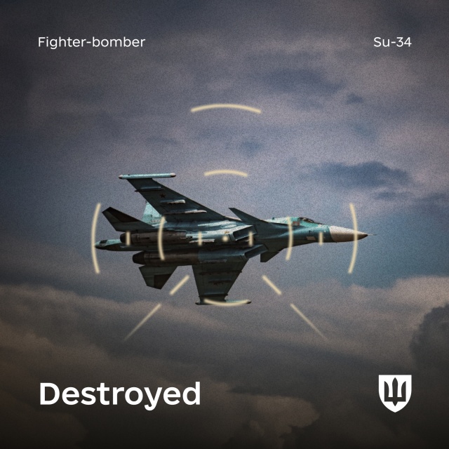 Ukraińcy zestrzelili drugi dziś rosyjski bombowiec strategiczny Su-34. To samolot służący do ataków za pomocą kierowanych bomb lotniczych.