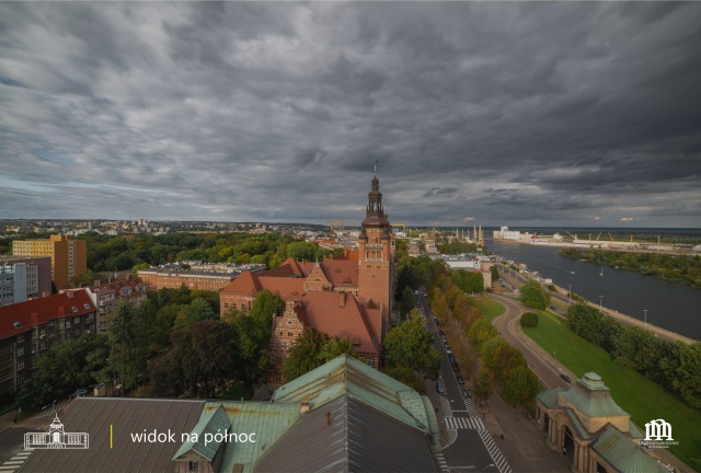 Panorama Szczecina z widokiem na Odrę i port [ZDJĘCIA]