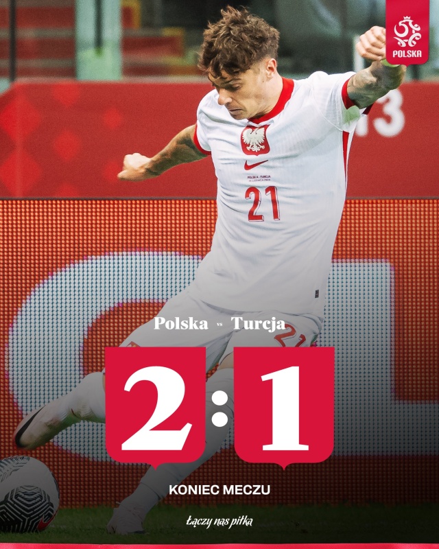 Piłkarska reprezentacja Polski wygrała z Turcją 2:1 (1:0) w rozegranym na warszawskim PGE Narodowym meczu towarzyskim.