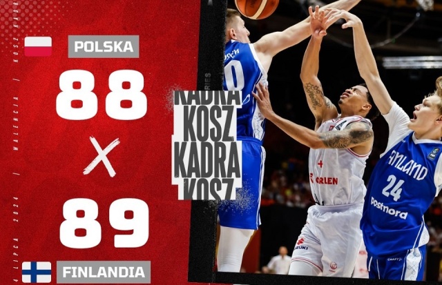 Polscy koszykarze nie zagrają na letnich Igrzyskach Olimpijskich w Paryżu. Biało-czerwoni przegrali z Finlandią 88:89 i nie zdołali awansować do półfinału kwalifikacyjnego turnieju do igrzysk odbywającego się w Walencji.
