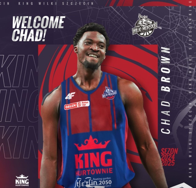 Jest pierwszy zagraniczny transfer Kinga. Chad Brown został koszykarzem szczecińskiego klubu.