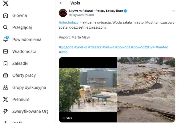 Paweł Kolera z biura prasowego komendanta wojewódzkiego Państwowej Straży Pożarnej w Opolu powiedział, że sytuacja w mieście jest coraz trudniejsza.