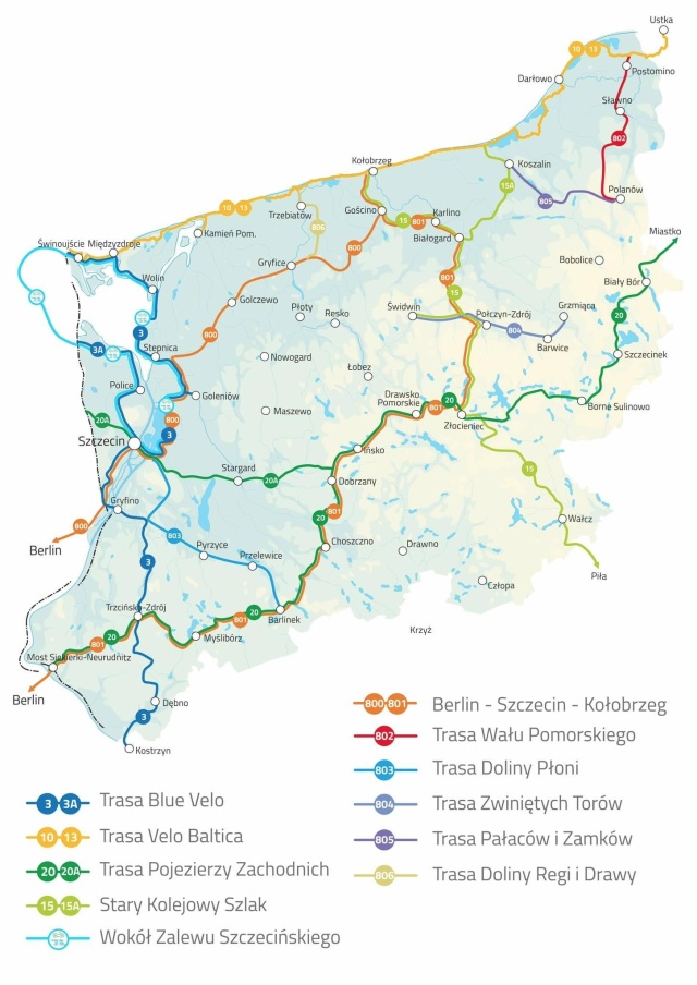 Ze Szczecina do Berlina nie pociągiem, a... rowerem. Ruszył przetarg na opracowanie dokumentacji pierwszego etapu drogi rowerowej pomiędzy Popielami a Gryficami.