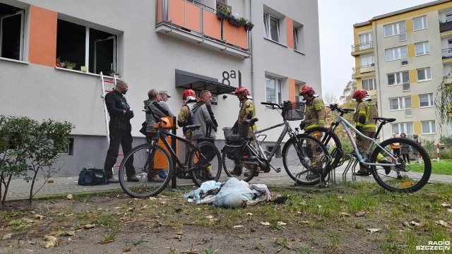 W Świnoujściu w jednym z bloków mieszkalnych doszło do pożaru.