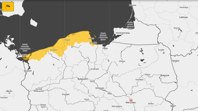 Instytut Meteorologii i Gospodarki Wodnej ostrzega przed silnym wiatrem na północy i południu kraju.