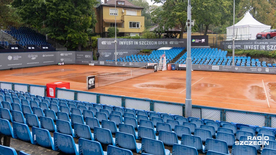 Deszcz przeszkodził w rozgrywkach Invest in Szczecin Open [ZDJĘCIA]