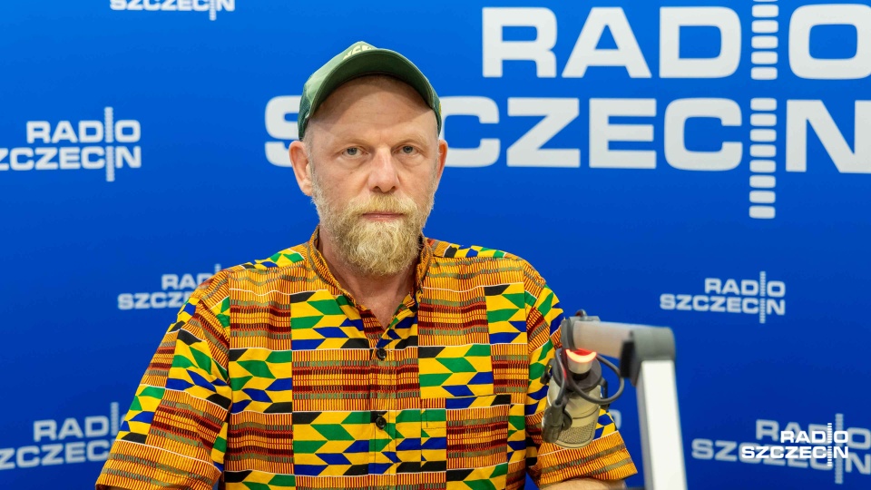 Max Cegielski, pisarz i kurator wystawy w Trafo. Fot. Robert Stachnik [Radio Szczecin]