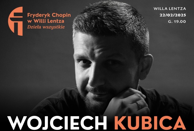 Fot. Projekt graficzny Piotr Wardziukiewicz. Materiały prasowe organizatora Wojciech Kubica z Chopinem w Willi Lentza w Szczecinie