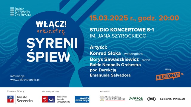 Fot. Materiały prasowe Baltic Neopolis Orchestra „Syreni śpiew” Konrada Słoki i Baltic Neopolis Orchestry w Radiu Szczecin [ZDJĘCIA]