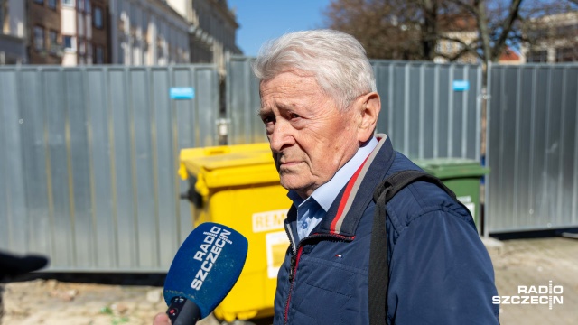 Fot. Robert Stachnik [Radio Szczecin] Poślizg przy przebudowie placu Orła Białego [WIDEO, ZDJĘCIA]