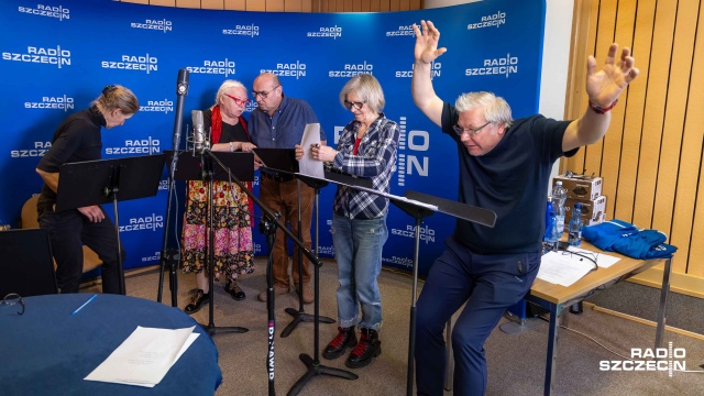 Fot. Robert Stachnik [Radio Szczecin] "Szekspir w Klubie Seniora". Słuchowisko w Radiu Szczecin [WIDEO, ZDJĘCIA]