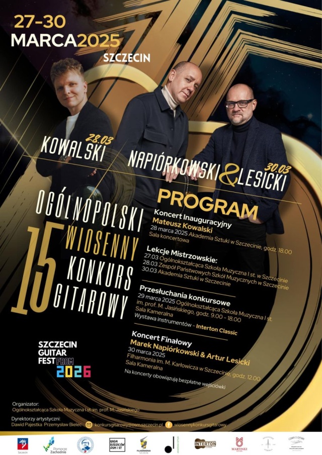 Fot. Projekt graficzny Dawid Pajestka. Materiały prasowe organizatora W czwartek rusza 15. Ogólnopolski Wiosenny Konkurs Gitarowy
