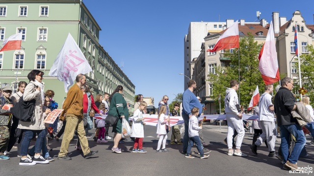 Fot. Maciej Papke [Radio Szczecin] Marsz dla Życia w Szczecinie. "Każdy zasługuje na życie" [ZDJĘCIA]