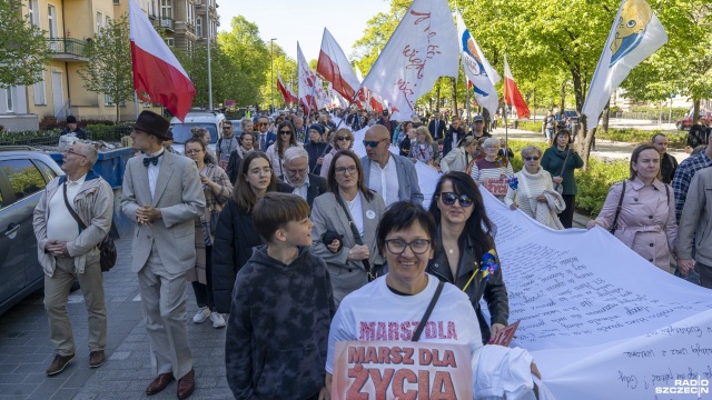 Fot. Maciej Papke [Radio Szczecin] Marsz dla Życia w Szczecinie. "Każdy zasługuje na życie" [ZDJĘCIA]