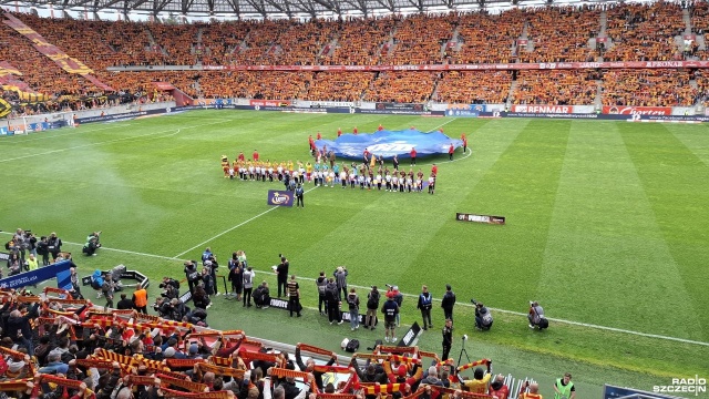 Fot. Artur Dyczewski [Radio Szczecin] Podział punktów w Białymstoku. Pogoń kończy sezon na czwartym miejscu [SKRÓT MECZU, ZDJĘCIA]