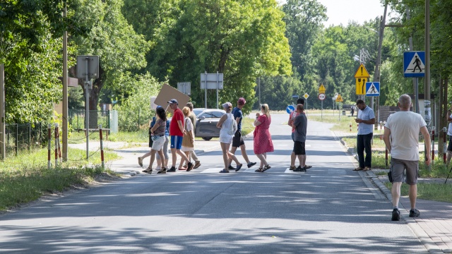 Fot. Kamila Kozioł [Radio Szczecin] Mieszkańcy Klinisk Wielkich protestowali [WIDEO, ZDJĘCIA]