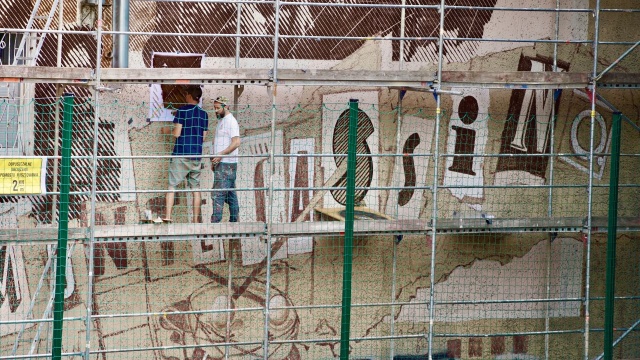 Fot. Marcin Górka - IPN Powstaje mural o Monte Cassino [ZDJĘCIA]