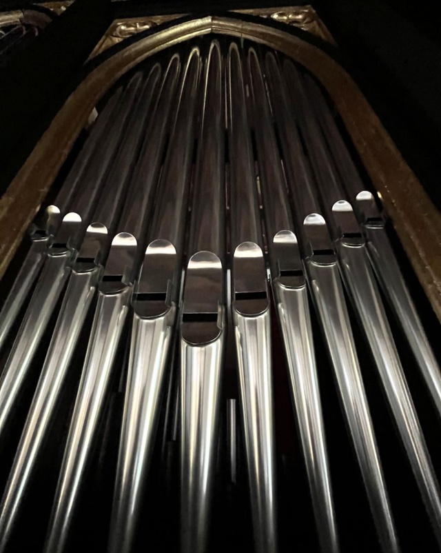 Piszczałki organów Barnima Grüneberga z XIX wieku w kościele pw. św. Stanisława Biskupa i Męczennika w Wolinie. Fot. Ks. Marcin Miczkuła Międzynarodowy Festiwal „Muzyczna podróż śladami Grünebergów” dotrze do Wolina [ZDJĘCIA]