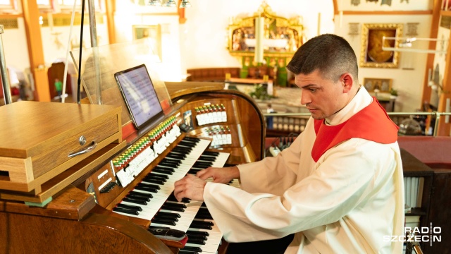 Robin Hlinka – kantor, organista i dyrygent katedry w Brunszwiku. Fot. Robert Stachnik [Radio Szczecin] Chór katedry w Brunszwiku i szczecińskie "Słowiki" zainaugurowały Festiwal "Muzyczne przyjaźnie" [WIDEO, ZDJĘCIA]