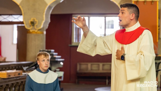 Robin Hlinka – kantor, organista i dyrygent katedry w Brunszwiku. Fot. Robert Stachnik [Radio Szczecin] Chór katedry w Brunszwiku i szczecińskie "Słowiki" zainaugurowały Festiwal "Muzyczne przyjaźnie" [WIDEO, ZDJĘCIA]