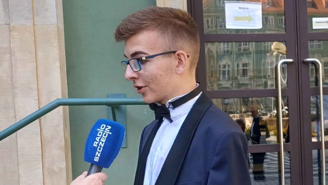 Rafał Czyżewski – bas Szczecińskiego Chóru Chłopięcego „Słowiki”. Fot. Mateusz Truszkowski Chór Chłopięcy „Słowiki” odznaczony Medalem za zasługi dla miasta Szczecina [WIDEO, ZDJĘCIA]