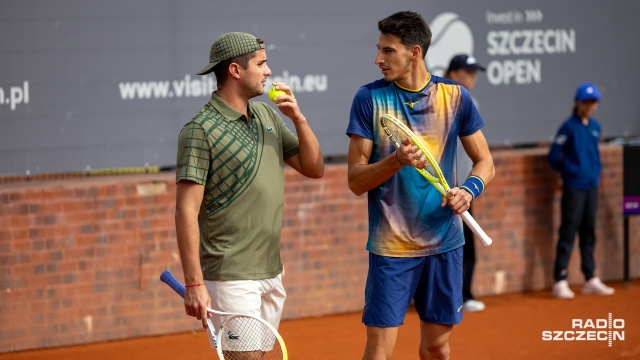 P. Matuszewski, P. Nouza - V. Cornea, S. Rodriguez Taverna. Fot. Robert Stachnik [Radio Szczecin] Finał debla nie dla Polaka w Invest in Szczecin Open [ZDJĘCIA]