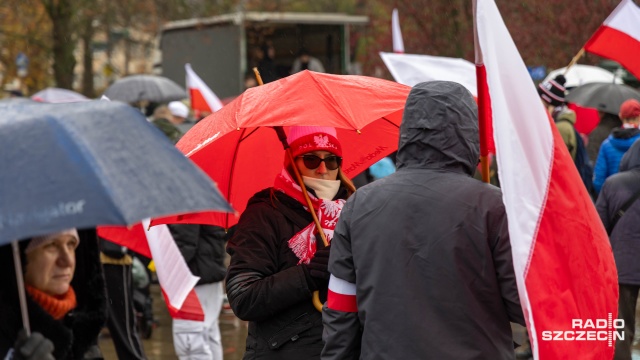 Fot. Robert Stachnik [Radio Szczecin] Ulicami Szczecina przeszedł biało-czerwony marsz [ZDJĘCIA]