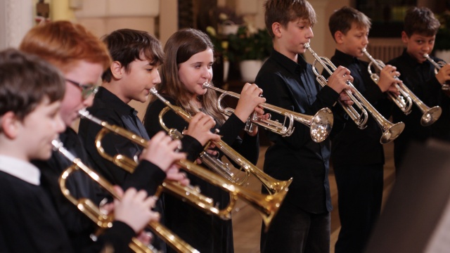 Zespół Trąbkowy Ogólnokształcącej Szkoły Muzycznej I stopnia im. prof. Marka Jasińskiego w Szczecinie. Fot. Łukasz Nyks Ruszyła Międzynarodowa Trumpet Mania [ZDJĘCIA]