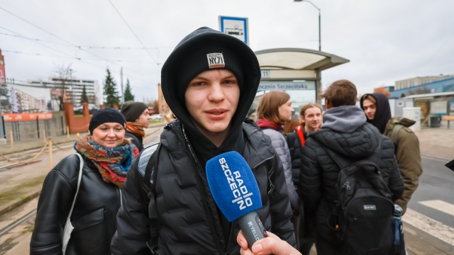 Fot. Robert Stachnik [Radio Szczecin] Lekcja o prawach człowieka w tramwaju [WIDEO, ZDJĘCIA]