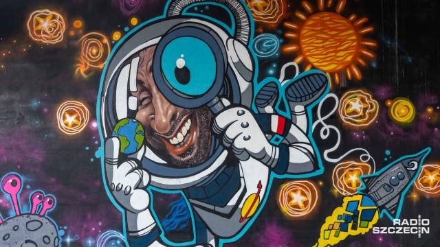 Fot. Robert Stachnik [Radio Szczecin] Polski astronauta odsłonił kosmiczny mural [WIDEO, ZDJĘCIA]