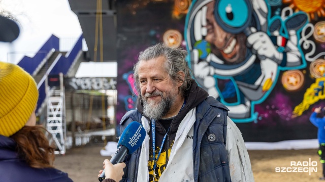 Fot. Robert Stachnik [Radio Szczecin] Polski astronauta odsłonił kosmiczny mural [WIDEO, ZDJĘCIA]